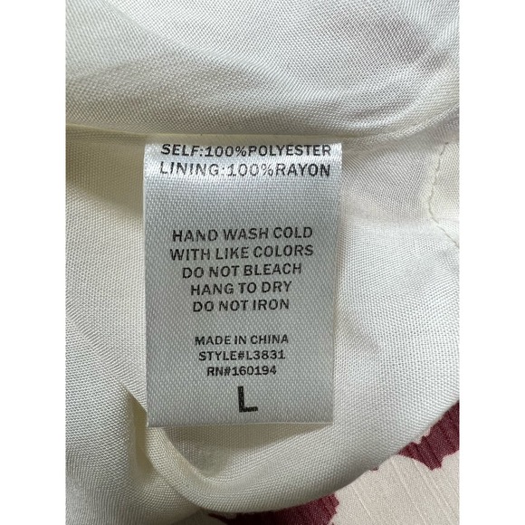 By Together Dress Burgundy Floral Flowy Large Mini - Picture 16 of 16